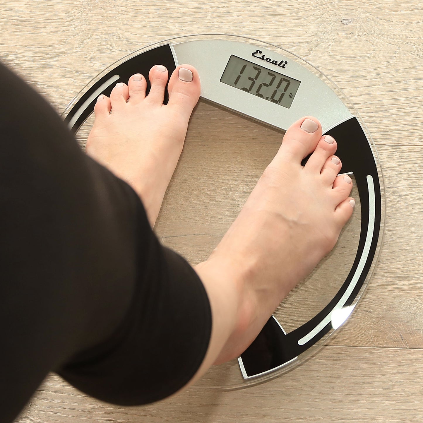Clear Glass Bathroom Scale - Round