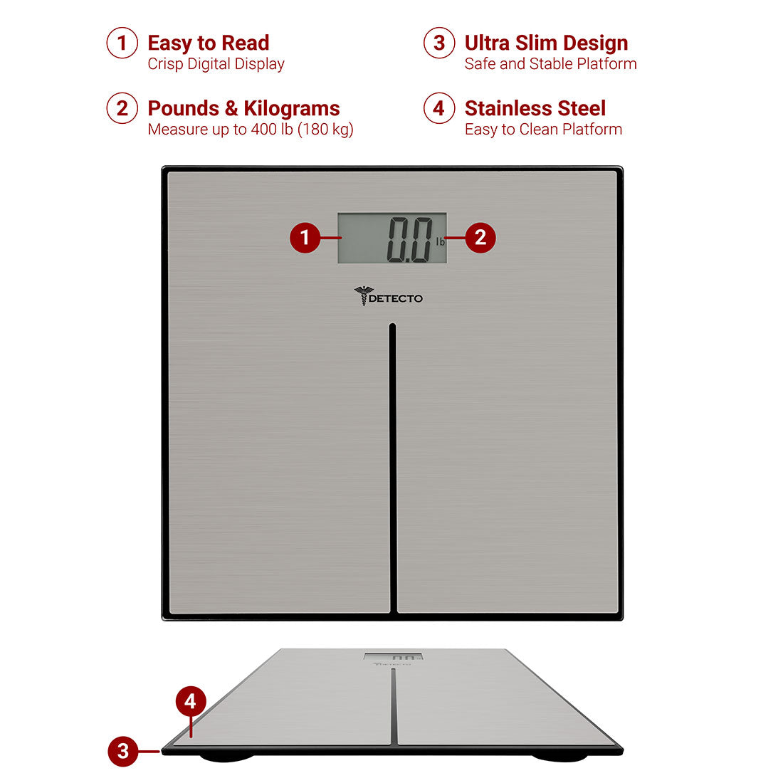 Detecto Stainless Steel Digital Scale