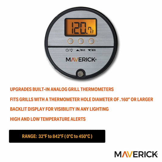 Professional Thermocouple Grill Thermometer with .160" shaft