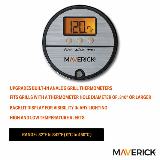 Professional Thermocouple Grill Thermometer with .310" shaft