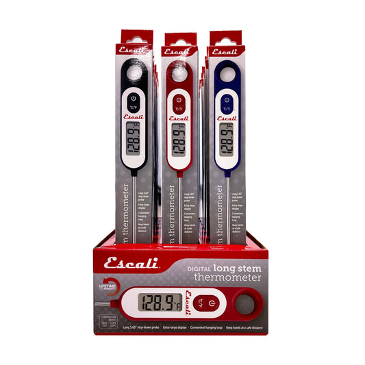 Digital Long Stem Thermometer, CDU 18 Pack