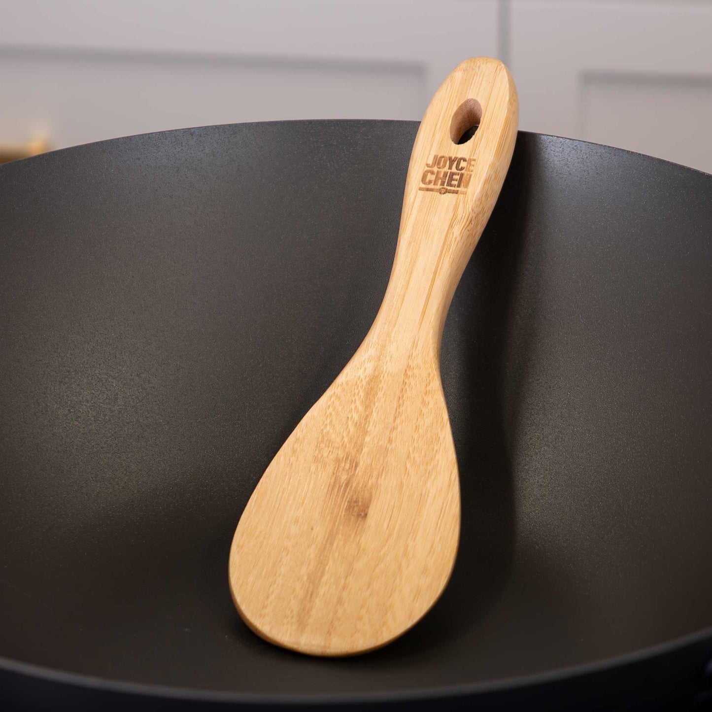 Burnished Bamboo Rice Paddle, 9-Inch