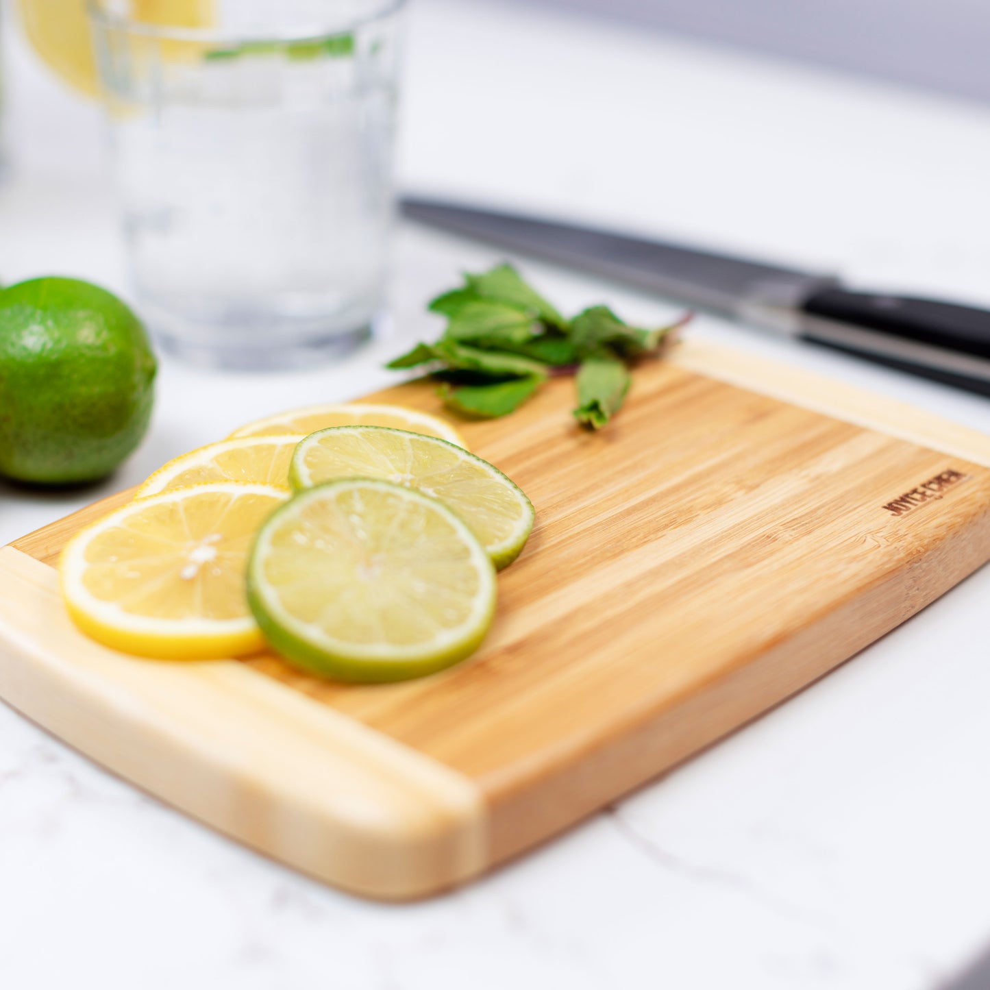 Small Burnished Bamboo Cutting Board, 6x9 Inches