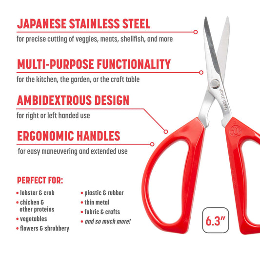 Original Unlimited Kitchen Scissors with Red Handles