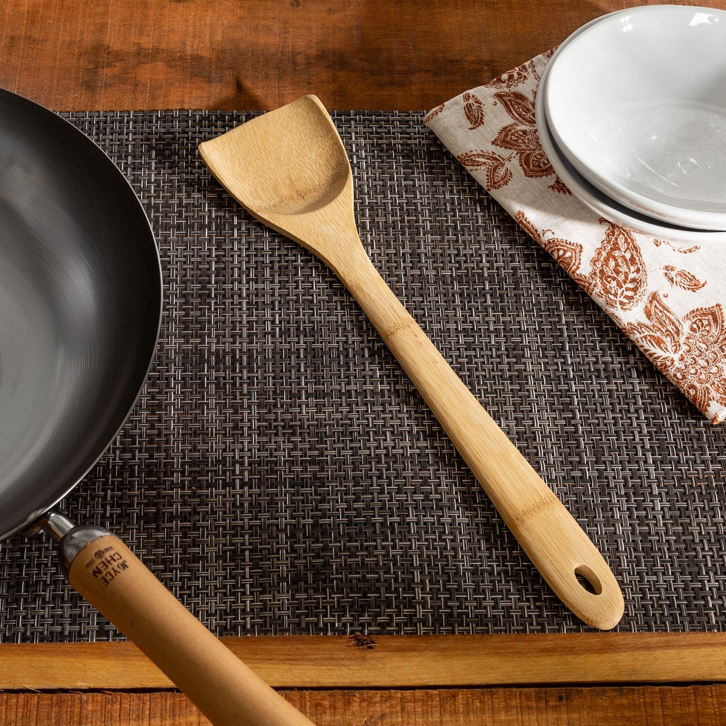 11 Piece Burnished Bamboo Utensil Set