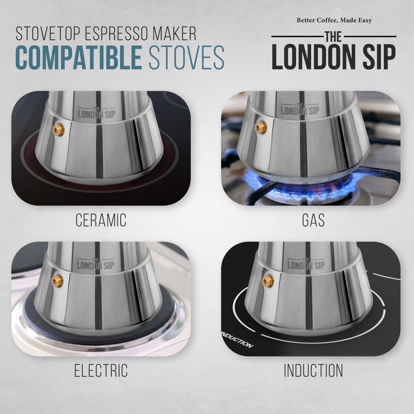 Stainless Steel Stovetop Espresso Coffee Maker