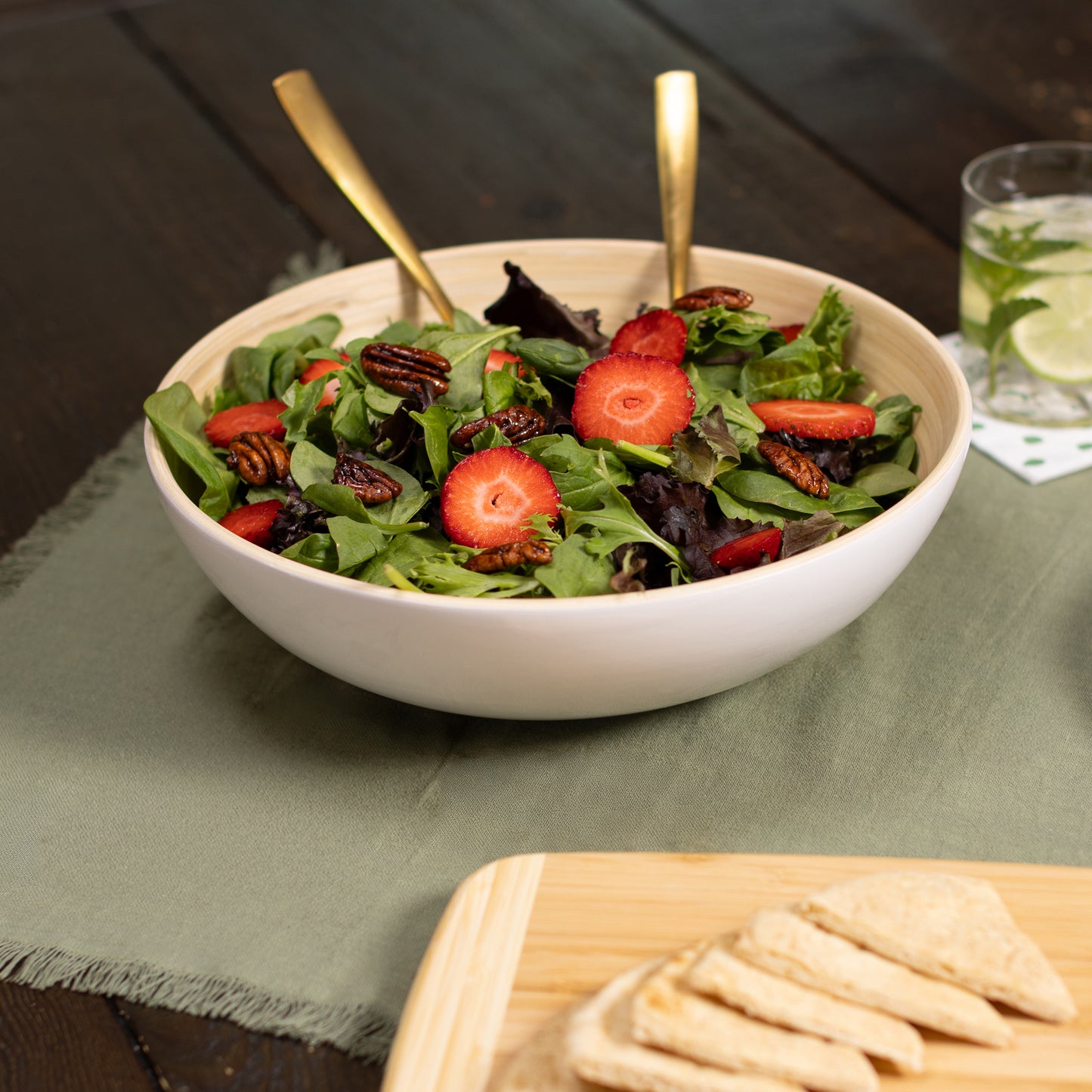 Lexa Bamboo Salad Bowl, 12 Inch