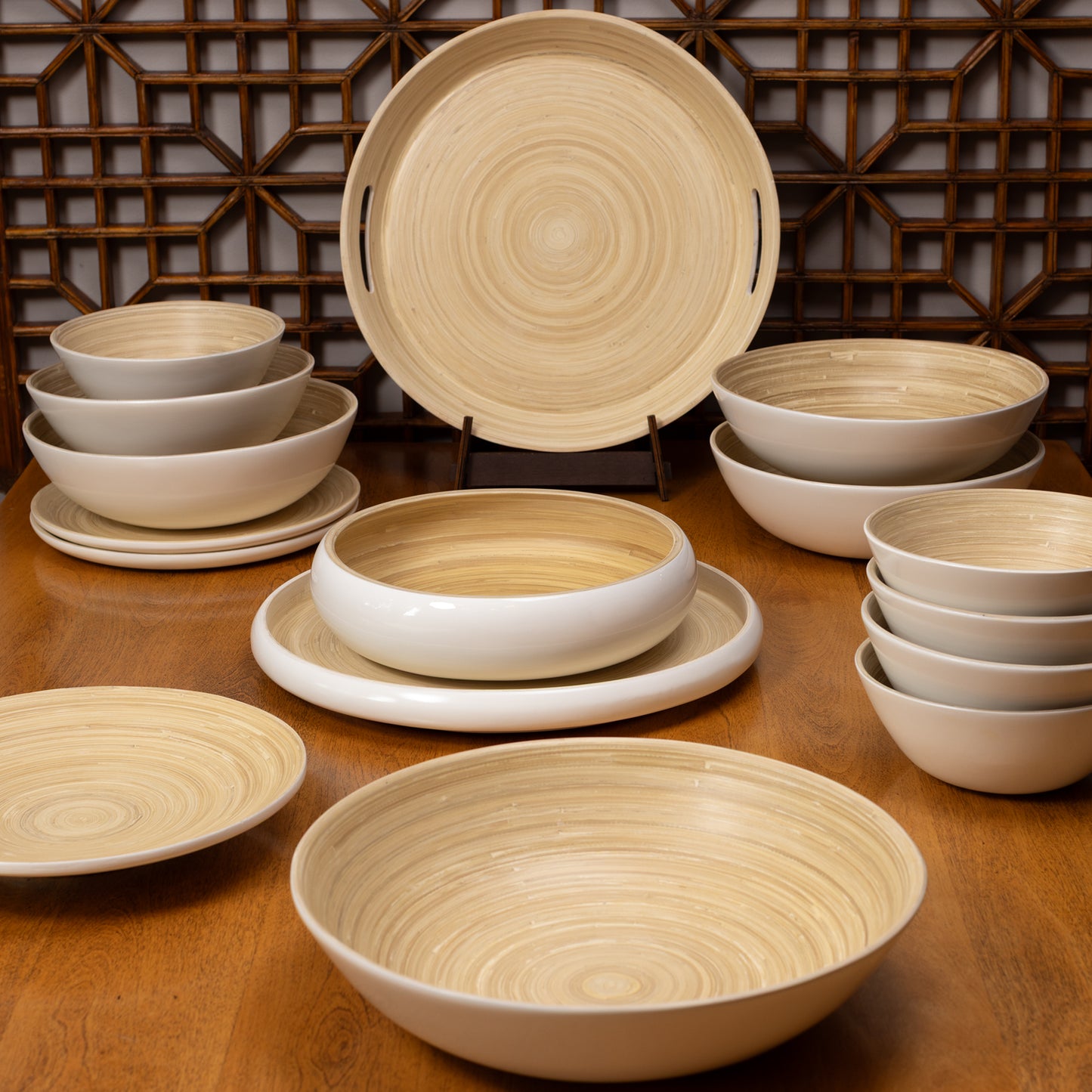 Lexa Bamboo 3-Piece Bowl Set, 12, 10, 8 Inch