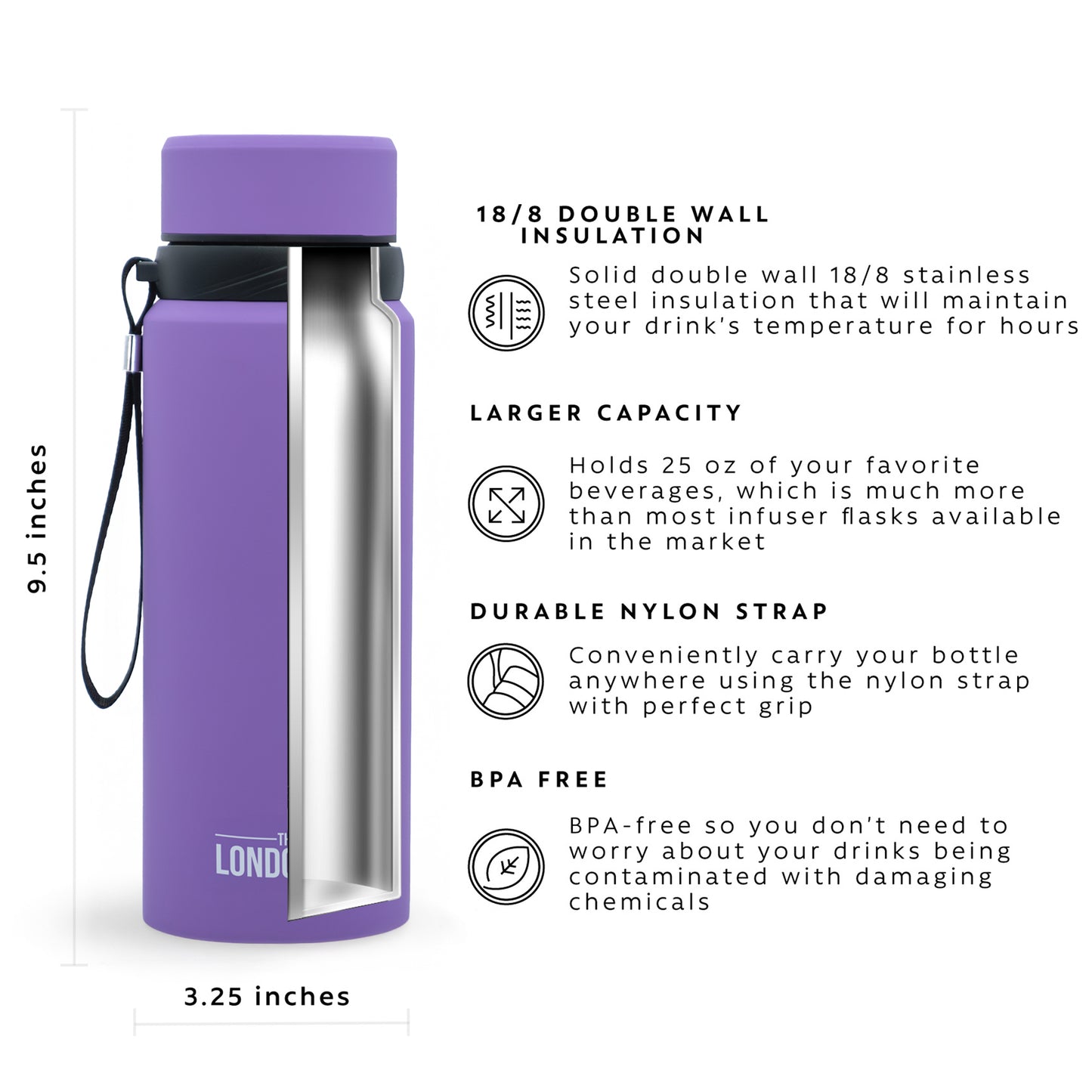 Tea Infuser Bottle - 25 Ounce