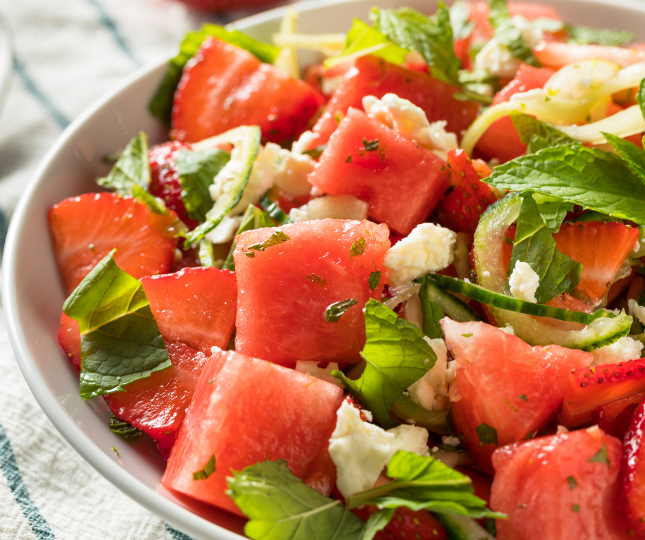 Charred Corn & Watermelon Salad with Feta and Lime
