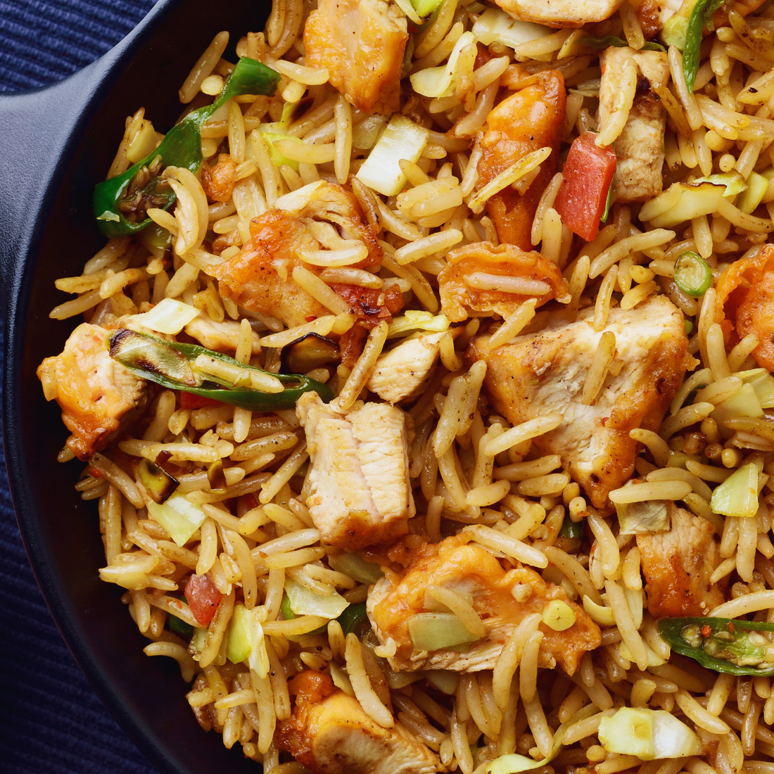 5-Ingredient Honey-Garlic Chicken Fried Rice