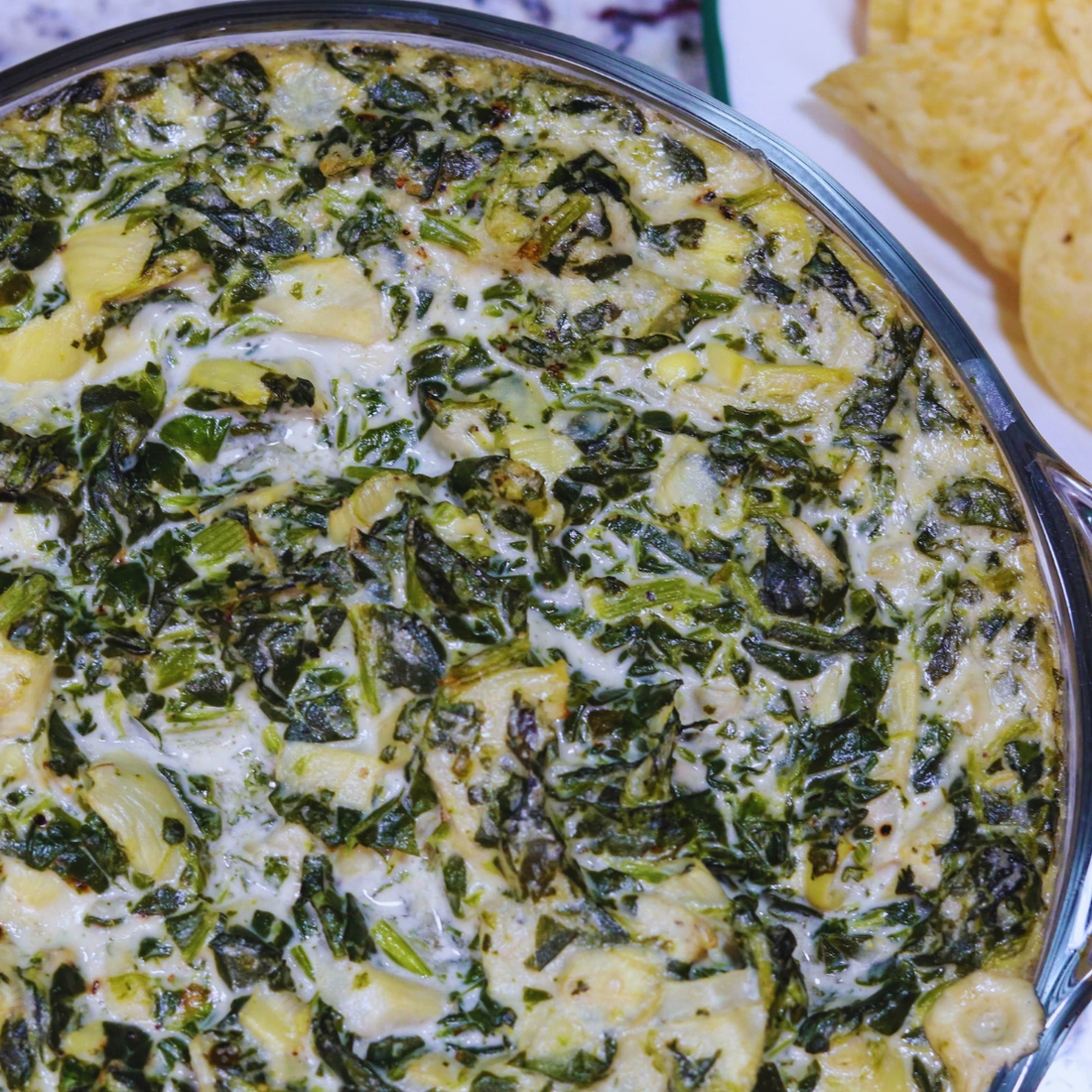 Spiderweb Spinach Dip