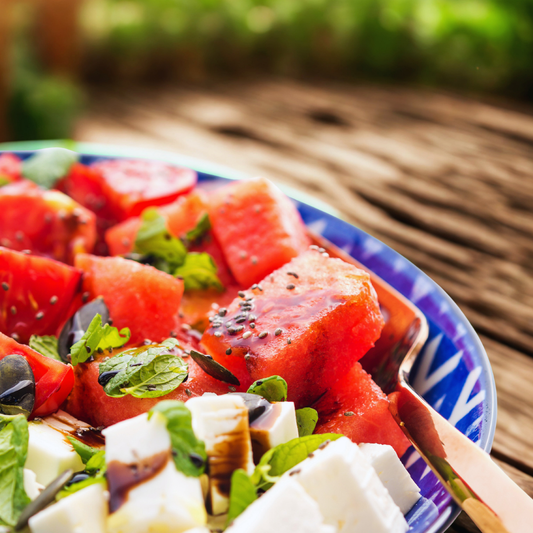 Watermelon Feta Salad with Mint and Pistachios
