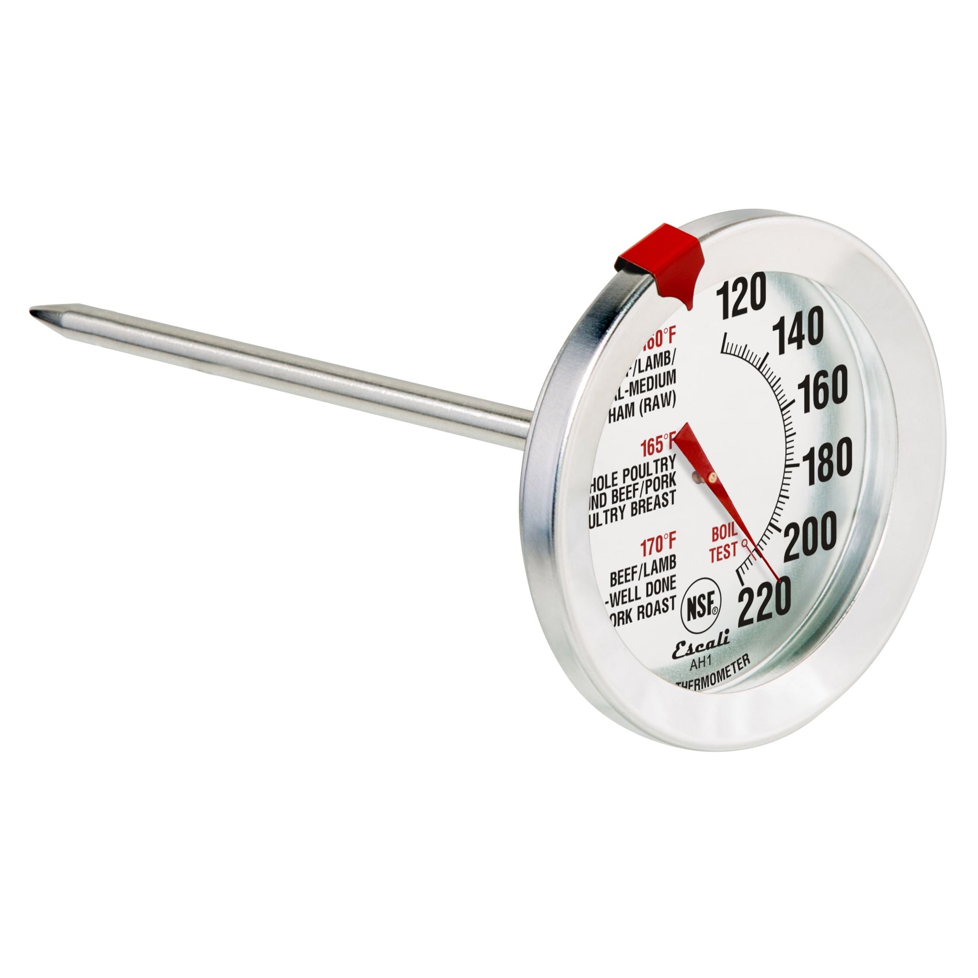 ANNSEA SINARDO Meat Thermometer for Oven T731, BBQ Thermometer, Oven Safe,  Large 2.5-Inch Easy-Read Face, Stainless Steel Stem and Housing