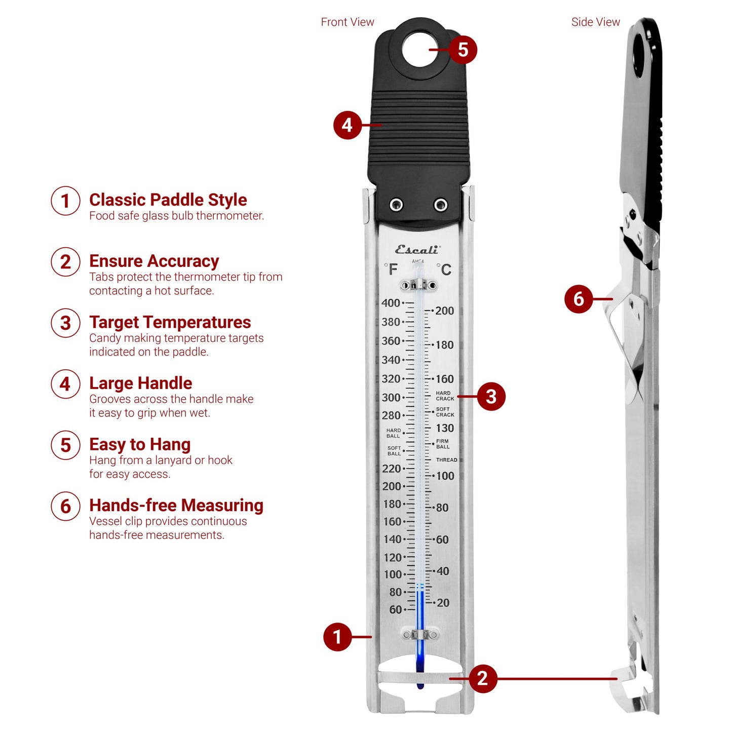 Deep Fry / Candy Paddle Thermometer