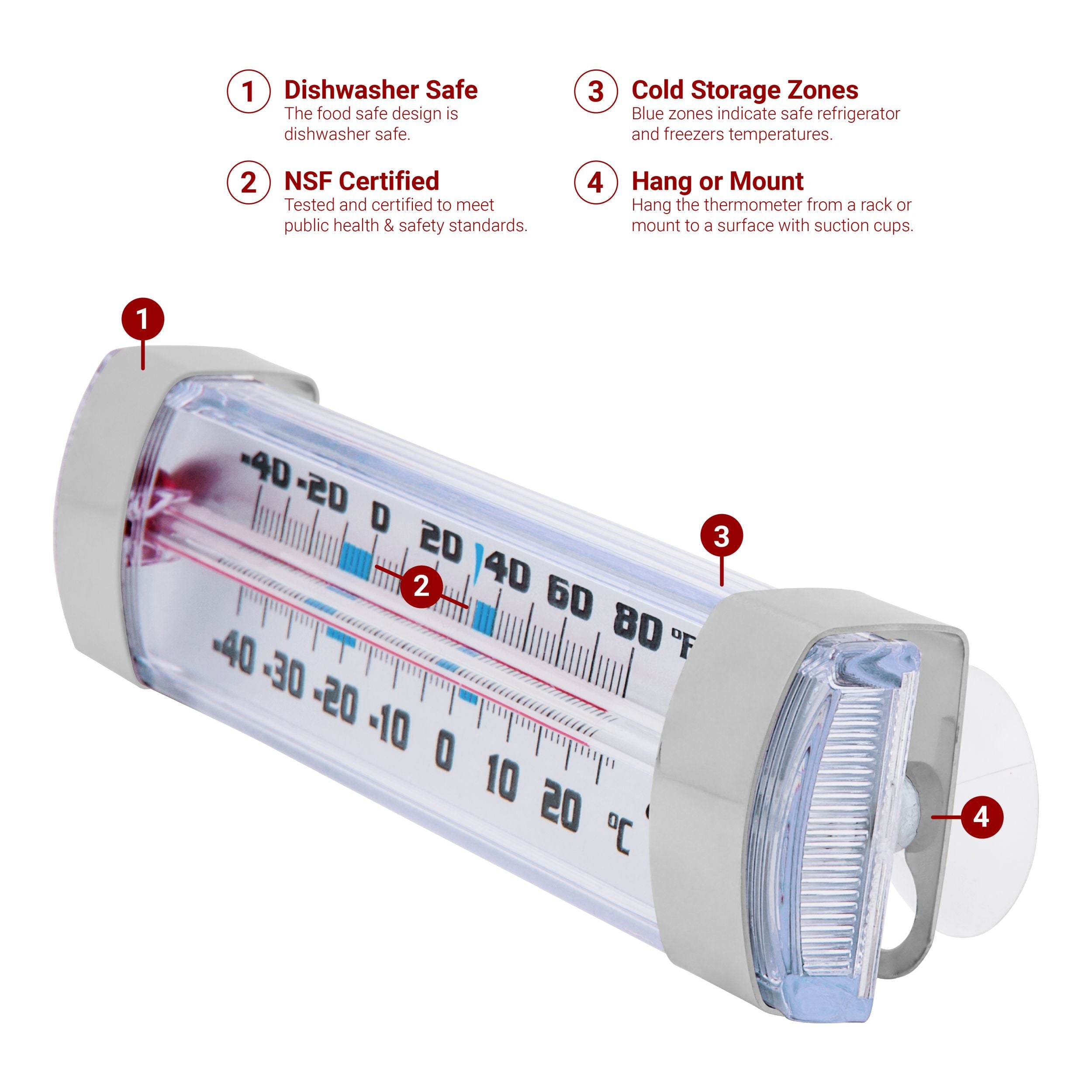 Column Refrigerator / Freezer Thermometer – KitchenSupply