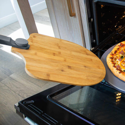 Bamboo Pizza Peel with Folding Handle, 12x14-Inch