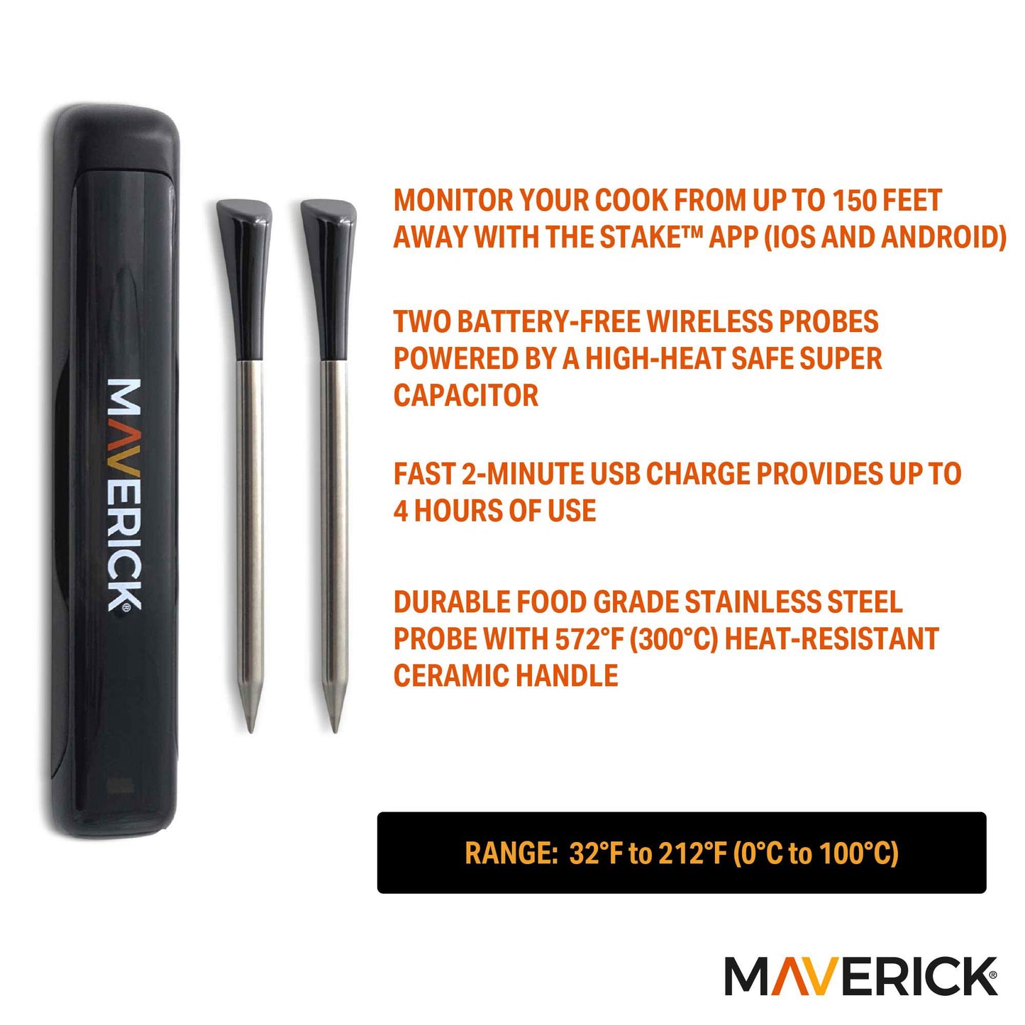 STAKE™ Dual Probe Wireless Bluetooth Thermometer