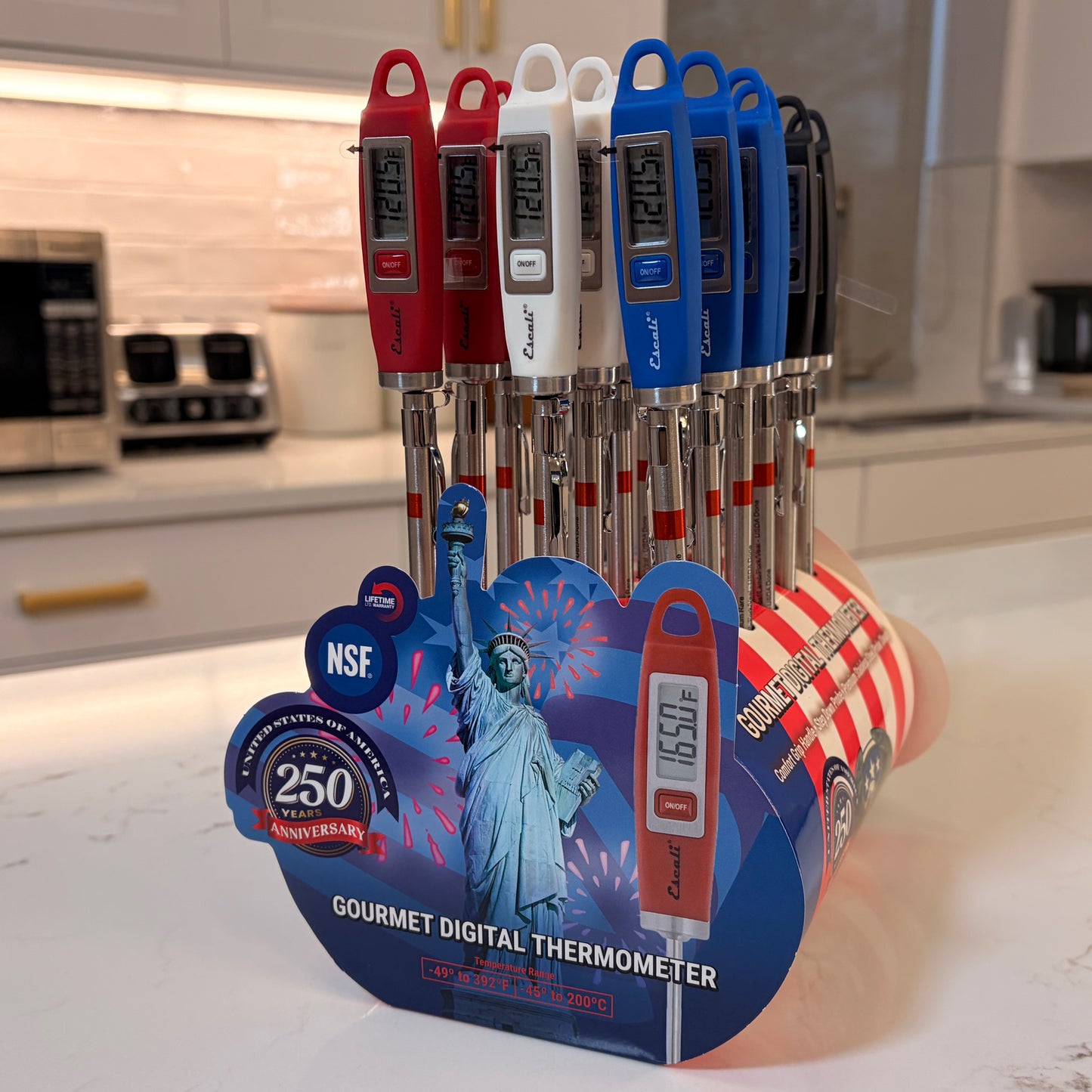 Gourmet Digital Thermometer CDU 18 Count, USA 250th Anniversary Addition