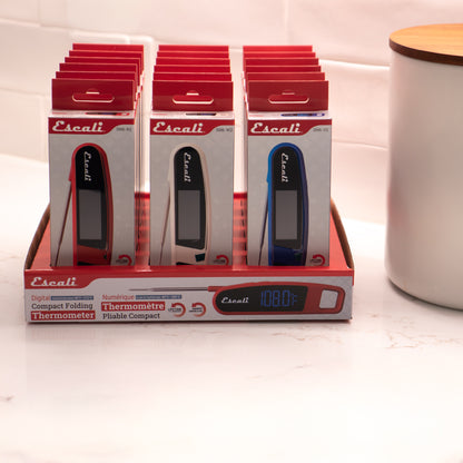 Escali Digital Compact Folding Thermometer, CDU 18 Pack