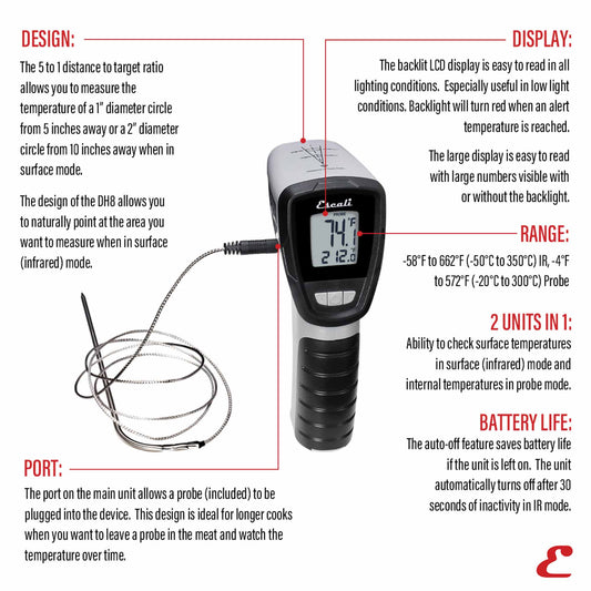 Infrared Surface and Probe Thermometer
