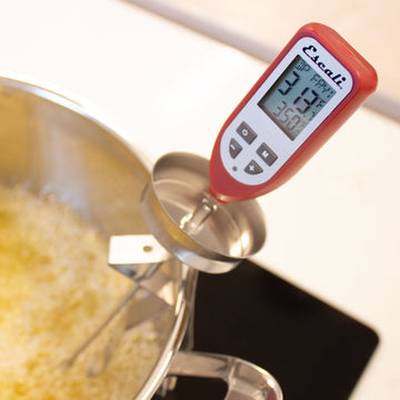 Candy Deep Fry Thermometer with Pot Clip 8 - Instant Read Food Thermometer, Me