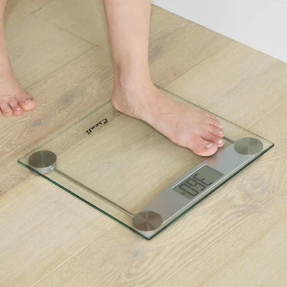 Clear Glass Bathroom Scale - Square