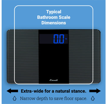 Escali EW180 Extra Wide Bathroom Scale Highlight 