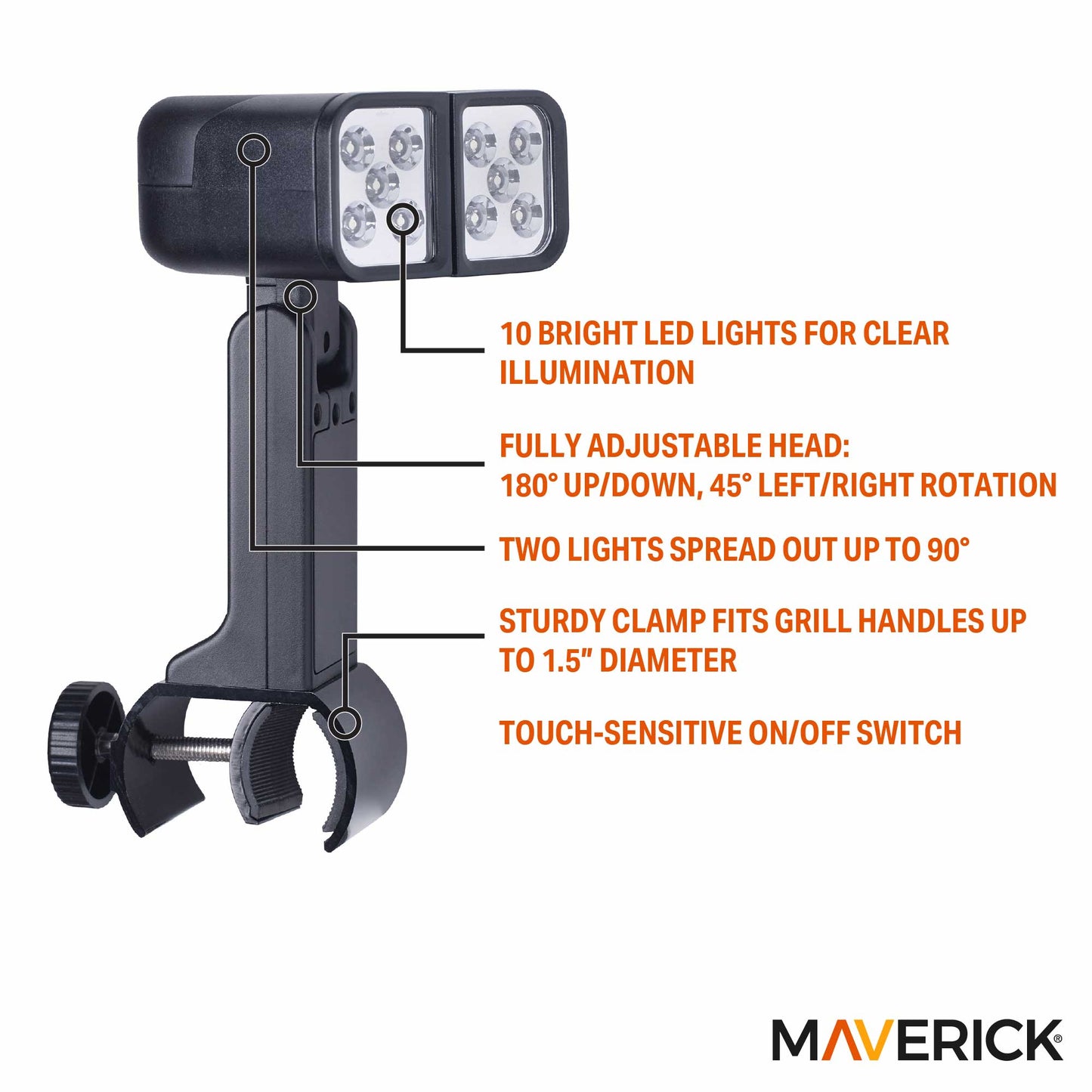 Fully Adjustable LED Grill Light