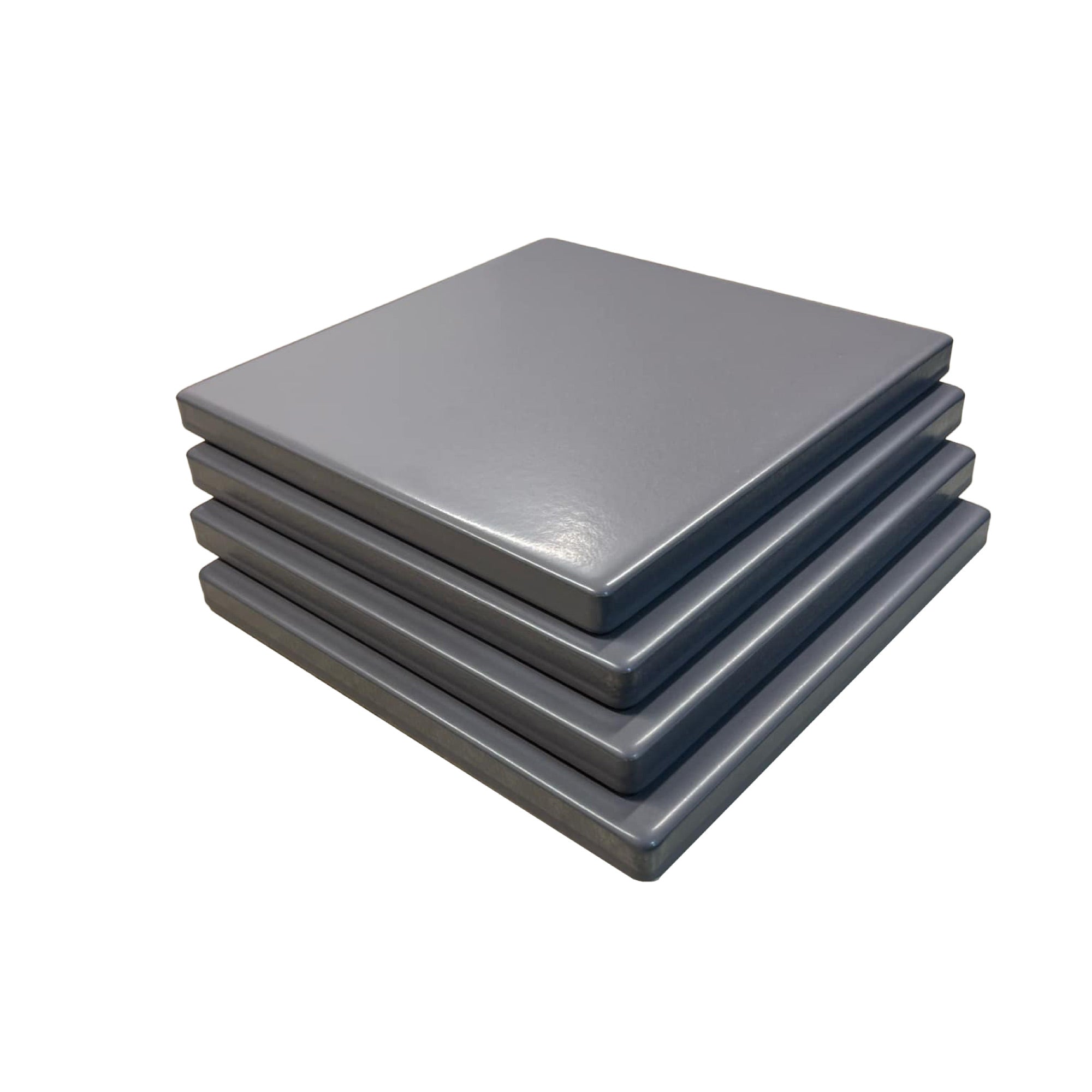Glazed Cordierite Square Pizza Stone 4 Piece Set, 7.5x7.5-Inch