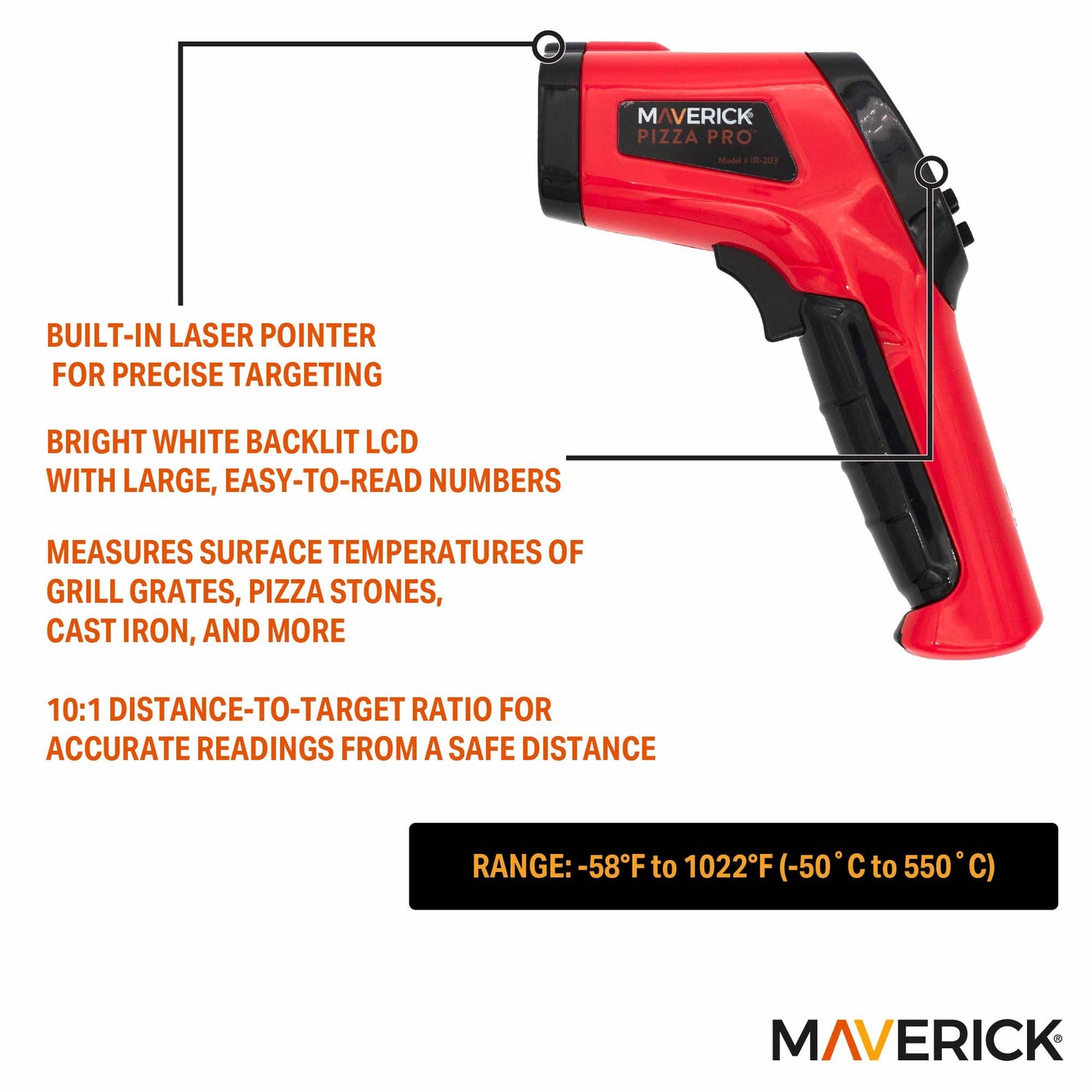 Infrared BBQ Surface Thermometer