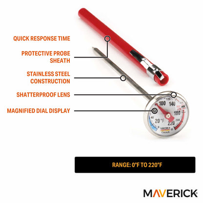 Instant Read Thermometer - 1" Dial