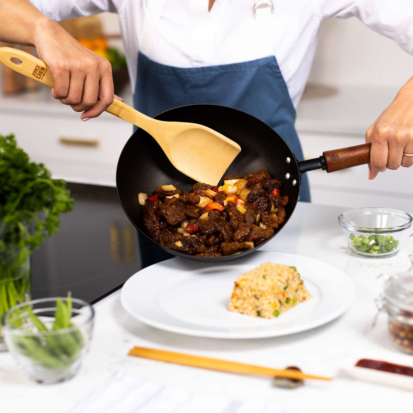 Classic Series 9.5-Inch Carbon Steel Preseasoned Stir Fry Pan