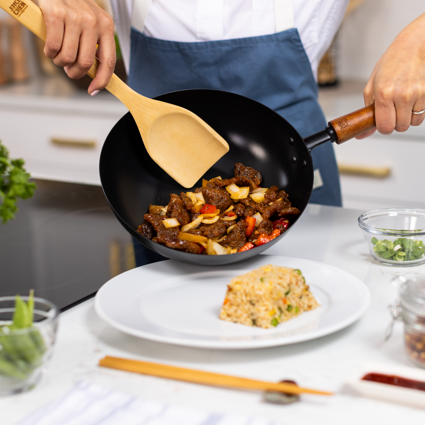 Classic Series 9.5-Inch Carbon Steel Ceramic Nonstick Stir Fry Pan