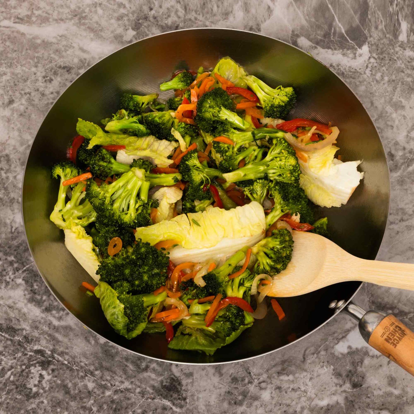 Classic Series 12-Inch Carbon Steel Stir Fry Pan with Birch Handle