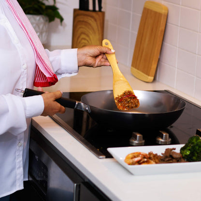 Professional Series 12-Inch Carbon Steel Stir Fry Pan with Phenolic Handle