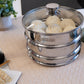 2-Tier Stainless Steel Steamer, 10-inch