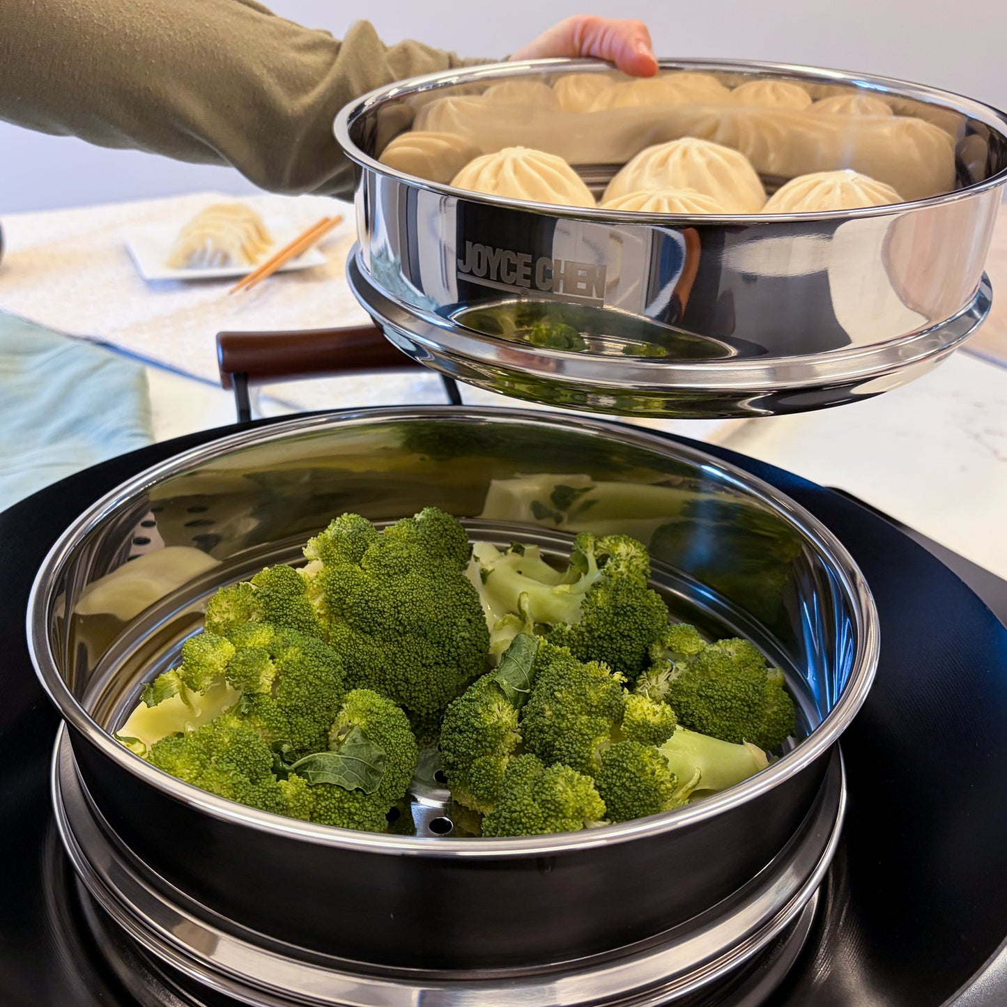 2-Tier Stainless Steel Steamer, 10-inch