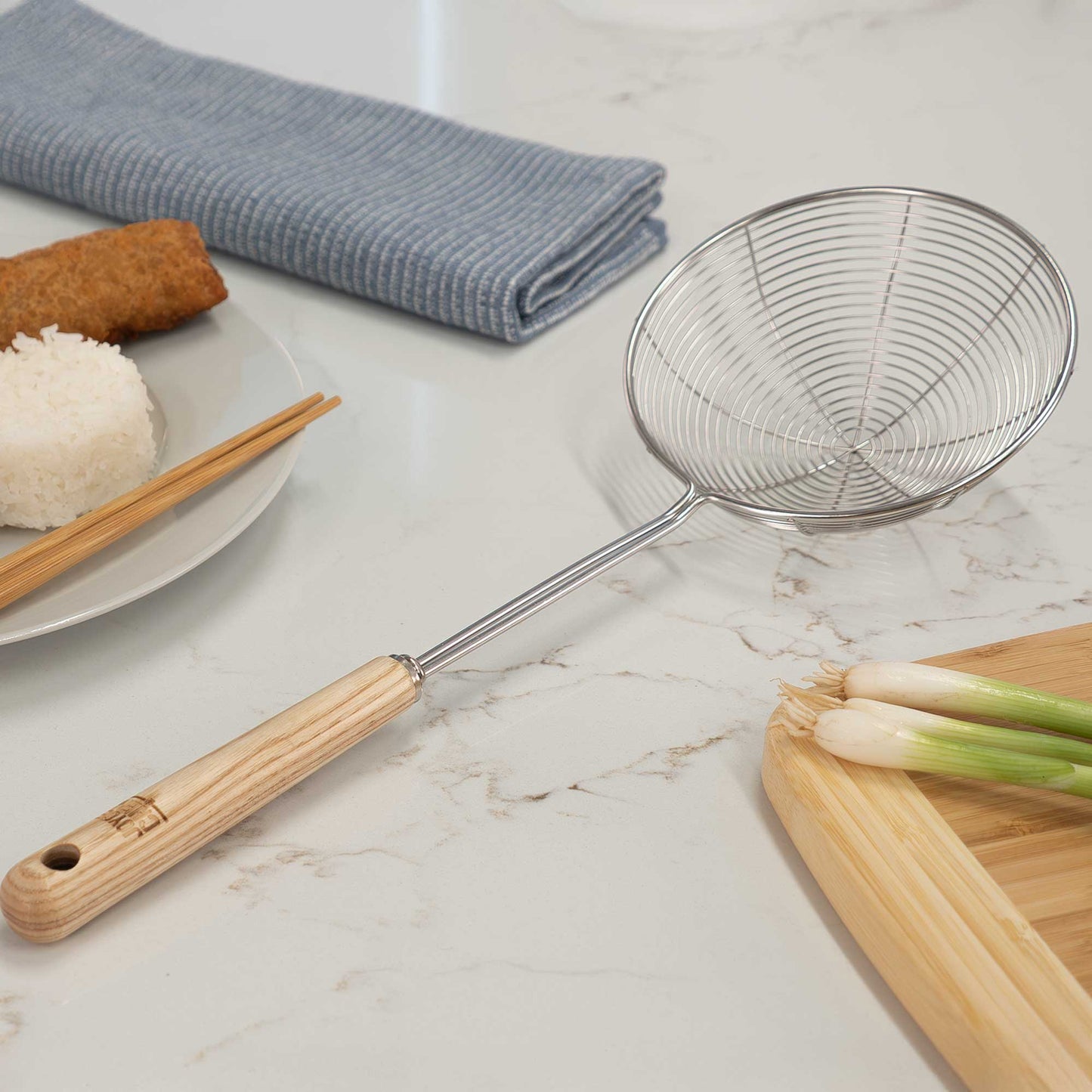 Deluxe Stainless Steel Spider Strainer, 5-Inch Basket