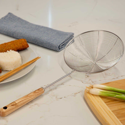 Deluxe Stainless Steel Spider Strainer, 7-Inch Basket