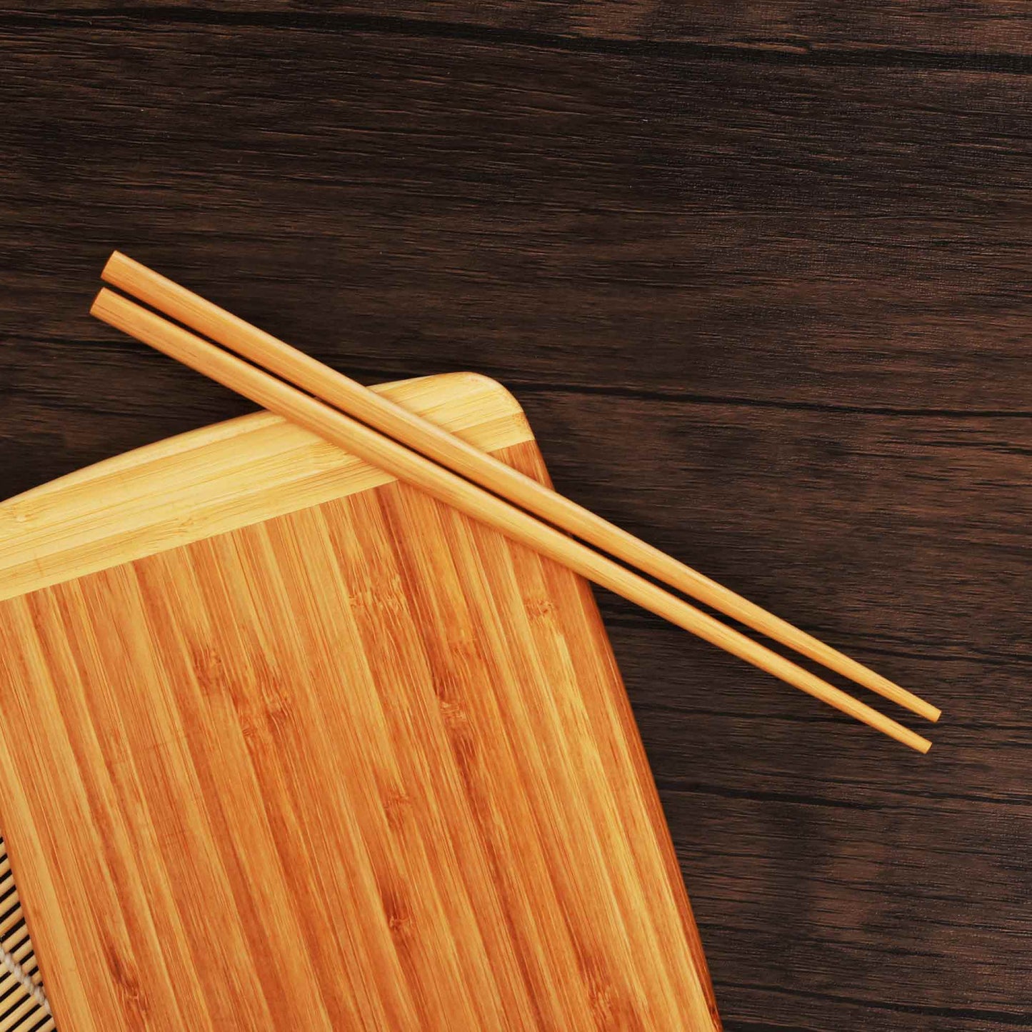 Reusable Burnished Bamboo Chopsticks Set, 5 Pair
