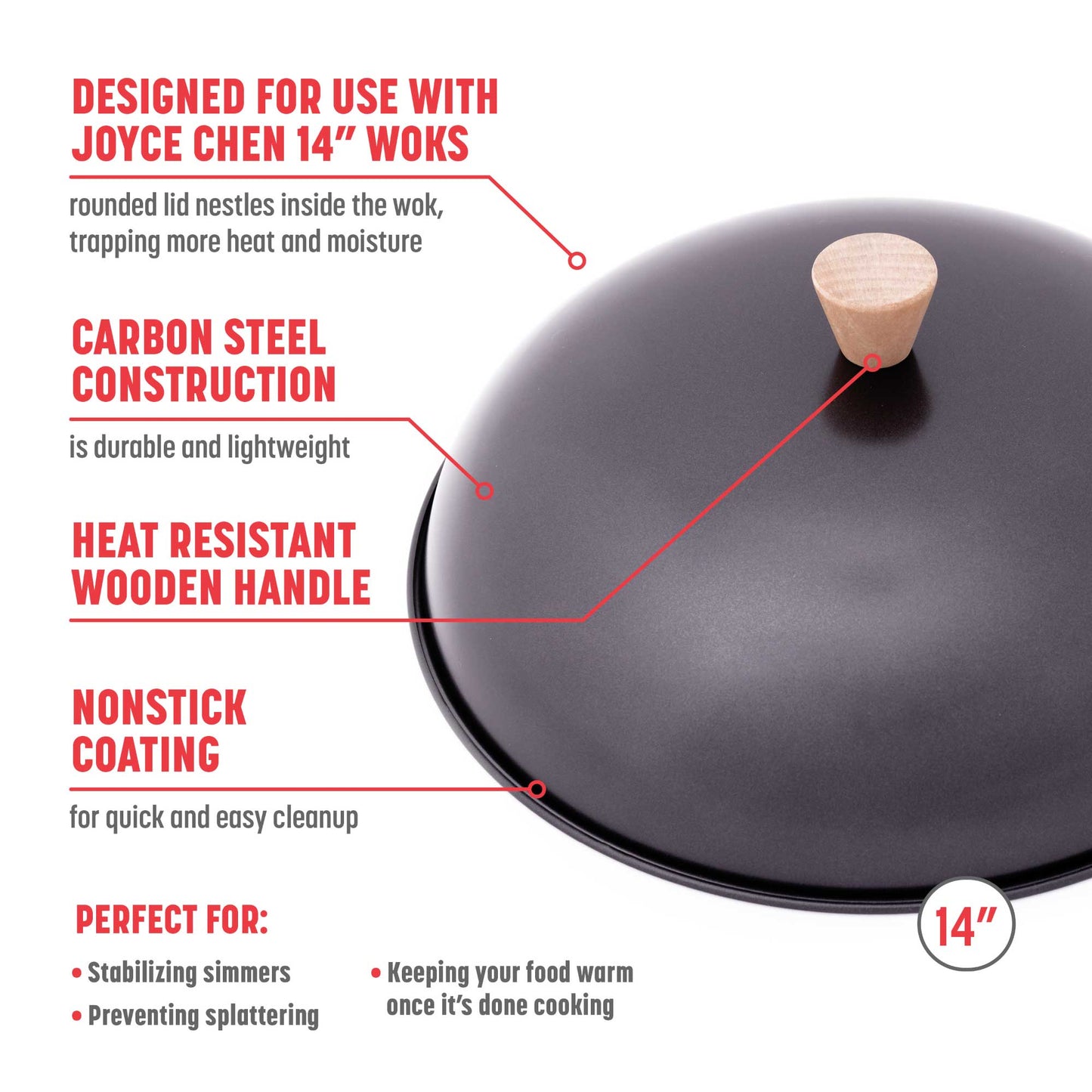 Wok Lid for 14" Woks