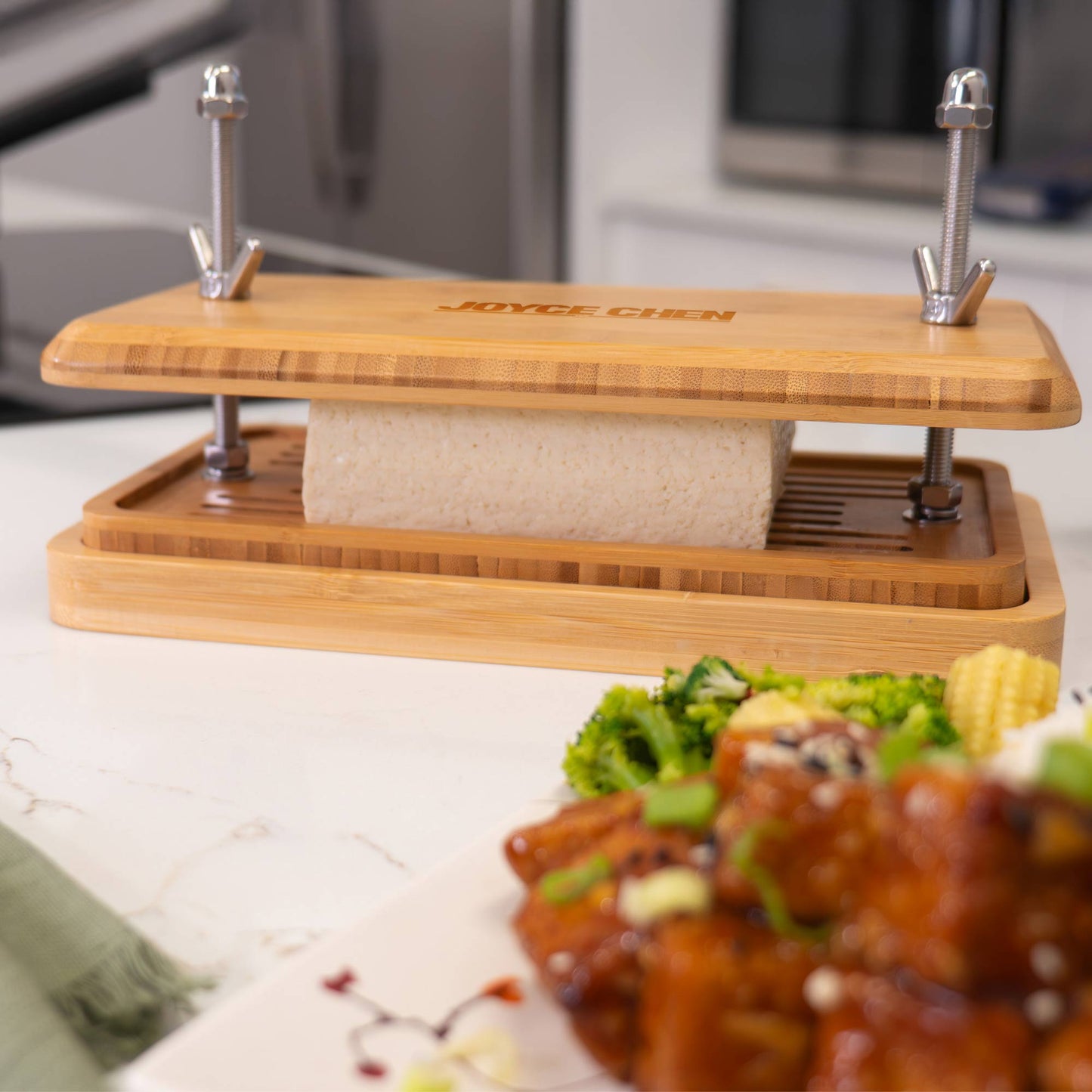 Burnished Bamboo Tofu Press