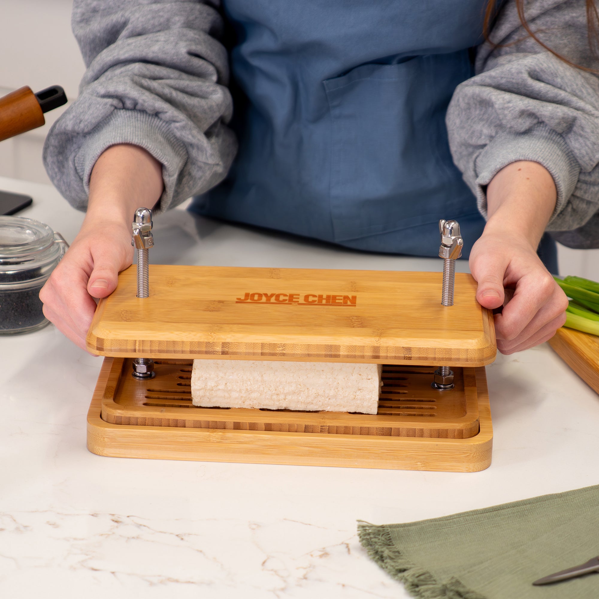 Burnished Bamboo Tofu Press - Thumbnail 5