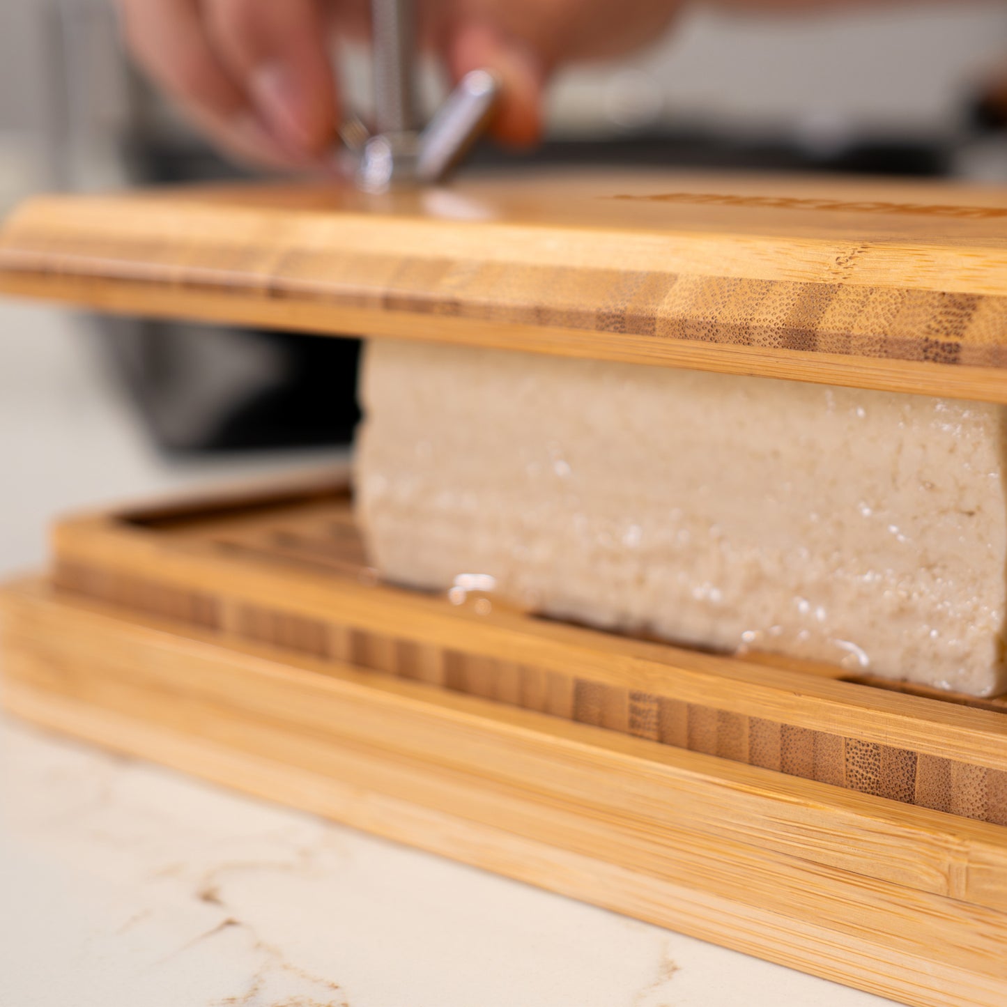 Burnished Bamboo Tofu Press