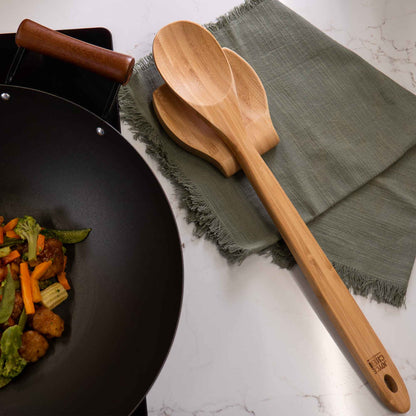Burnished Bamboo Mixing Spoon, 18-Inch