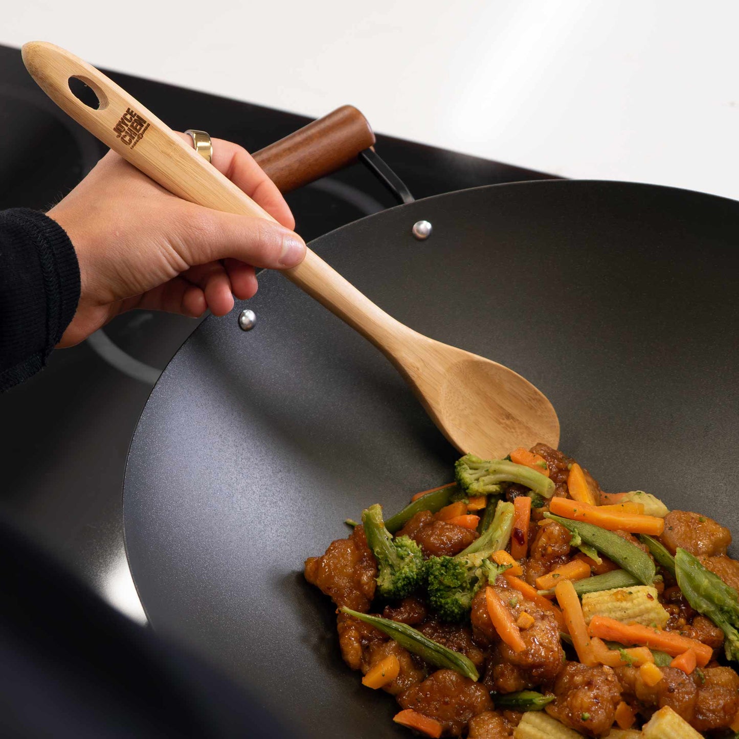 Burnished Bamboo Mixing Spoon, 12-Inch