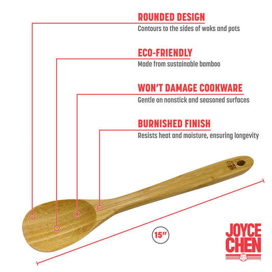 Burnished Bamboo Mixing Spoon, 15-Inch