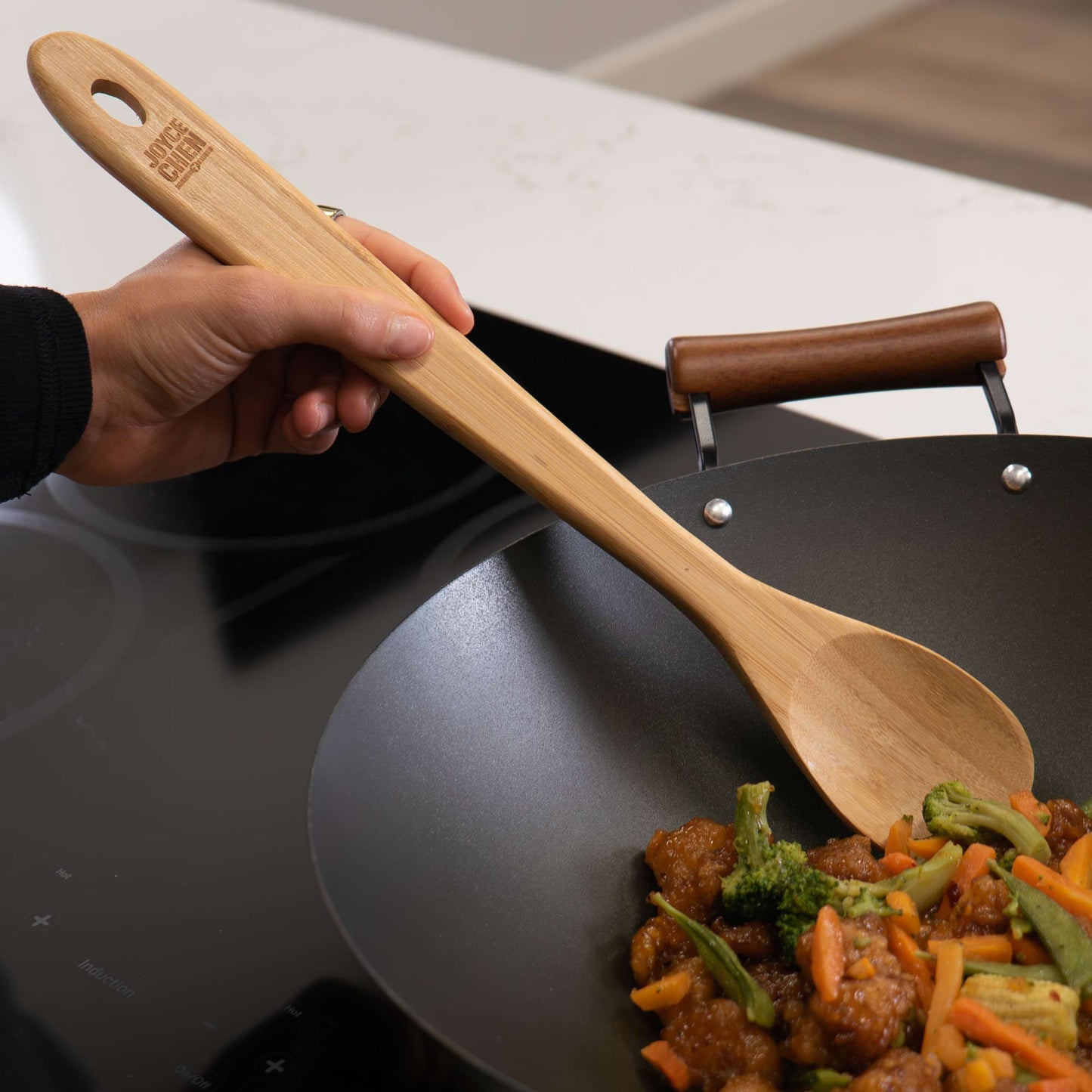 Burnished Bamboo Mixing Spoon, 15-Inch