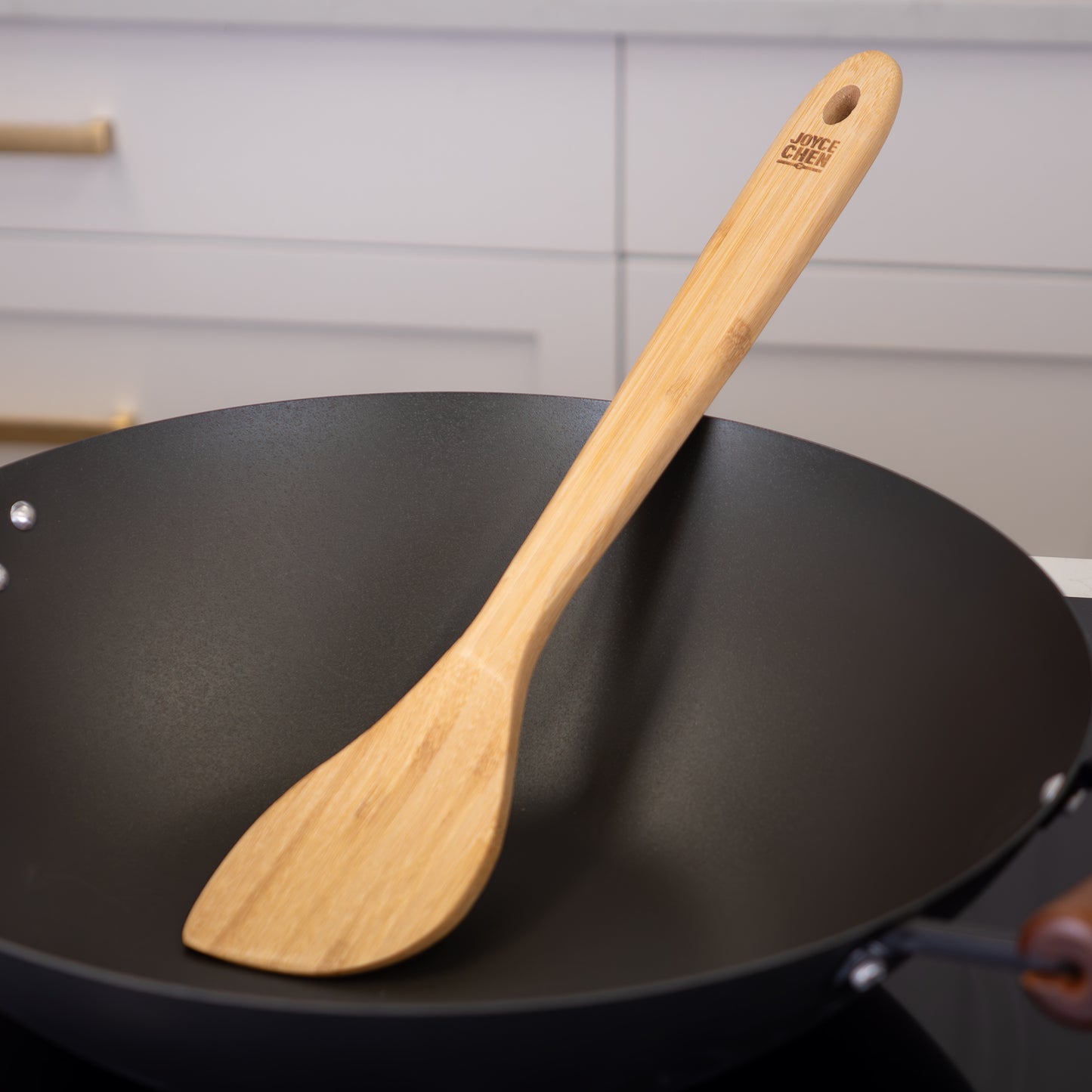 Burnished Bamboo Wok Spatula, 15-Inch